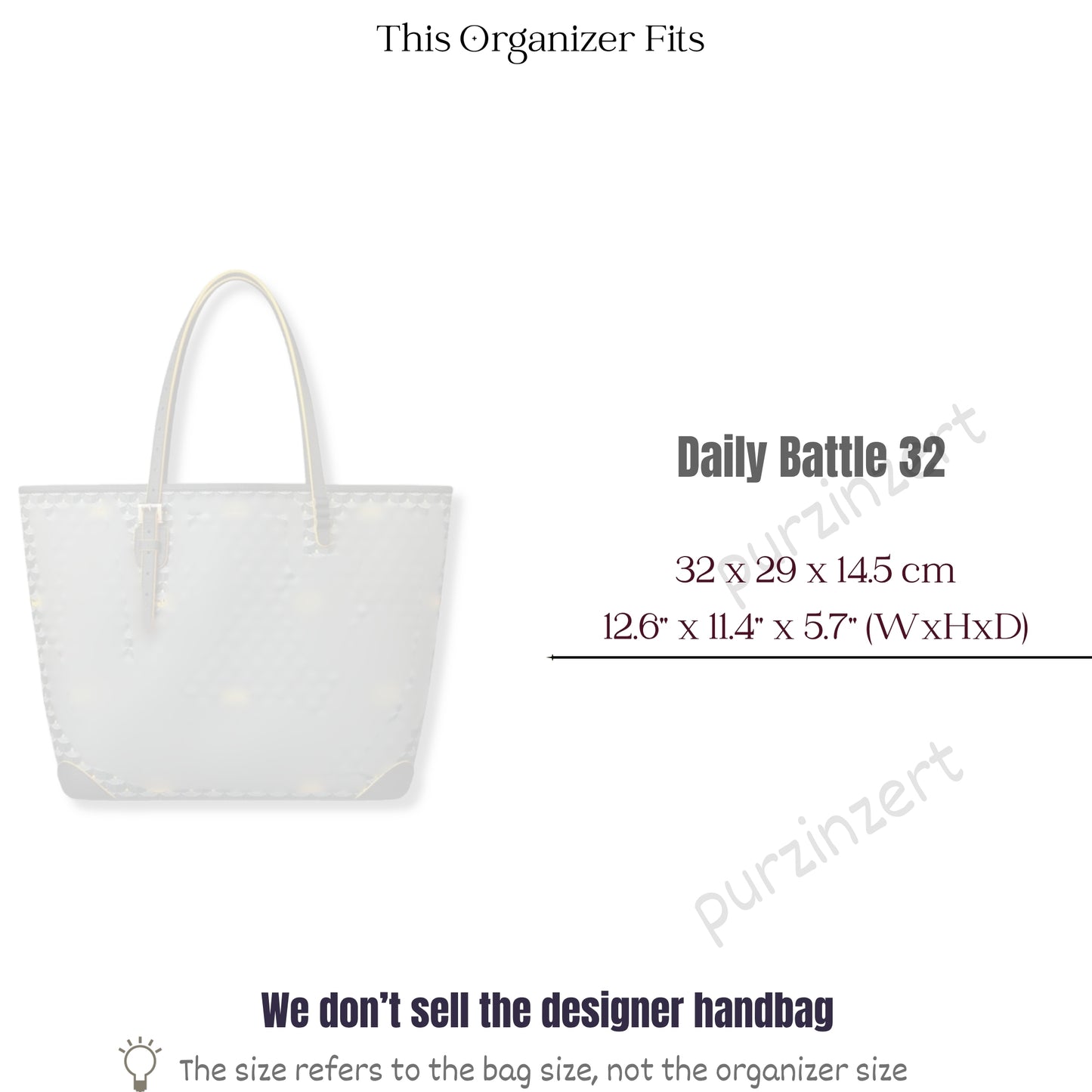 Bag Insert for (Faure Le Page, Daily Battle 32) Organizer of Felt Fabric