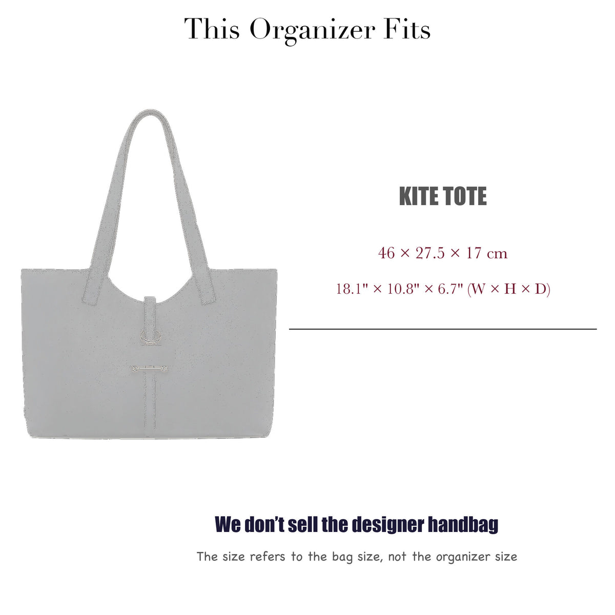 Bag Insert for (Strath berr., Kite Tote) Organizer of Nylon Fabric
