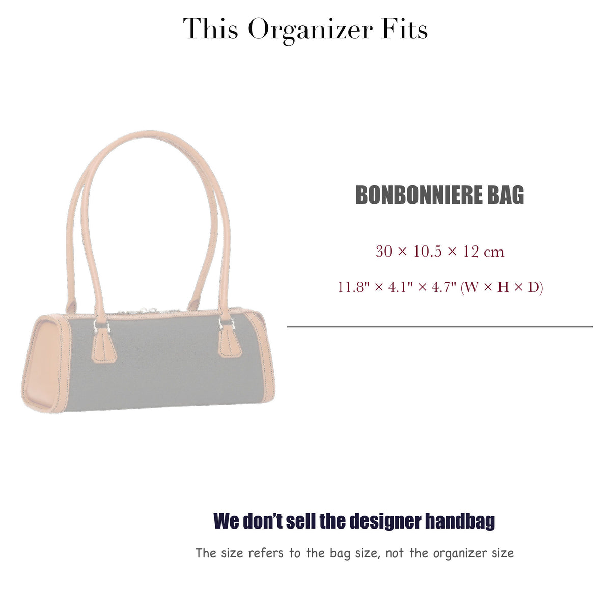 Bag Insert for (Goyard, Bonbonniere Bag) Organizer of Silk Fabric