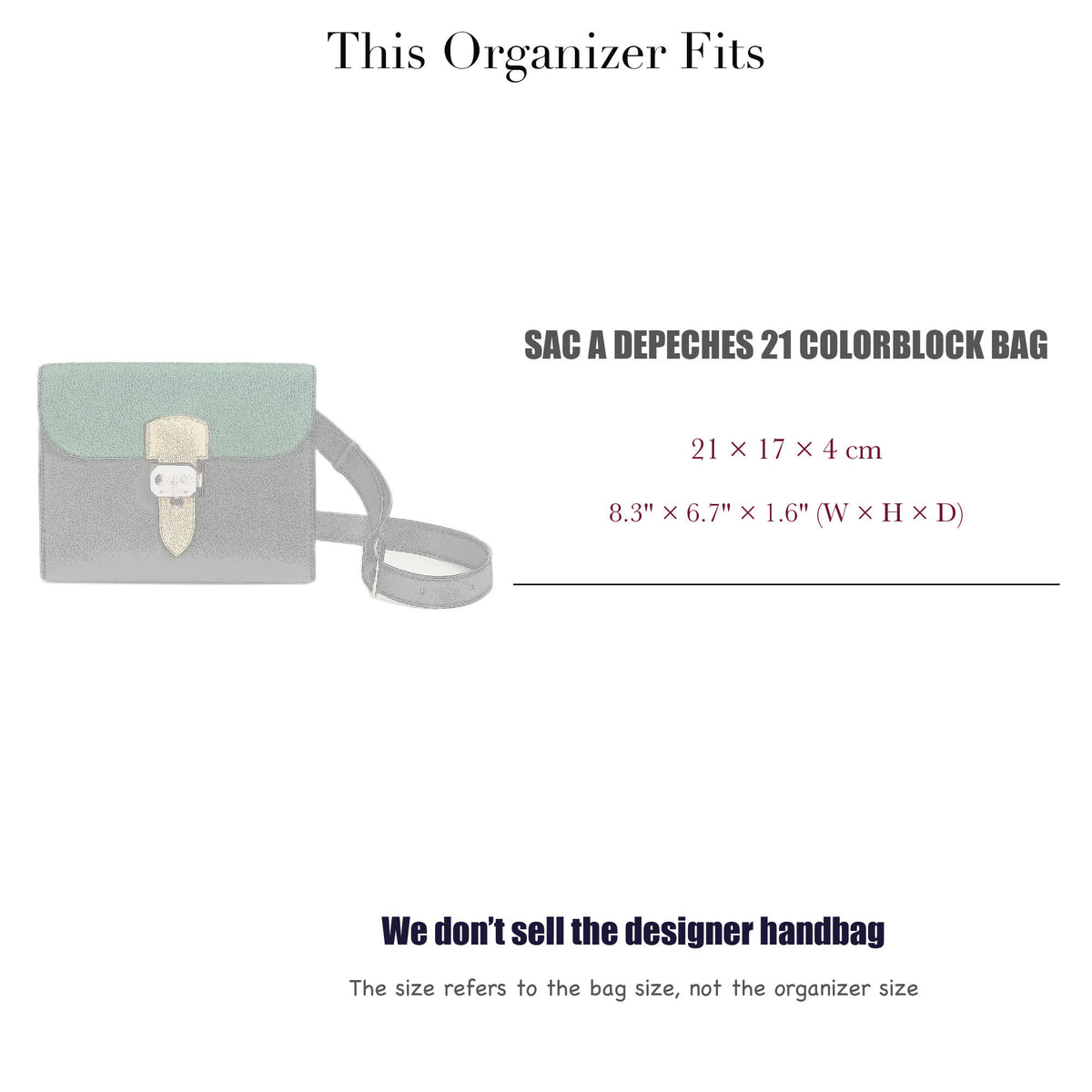 Bag Insert for (Hermes, Sac a depeches 21 colorblock bag) Organizer of Silk Fabric