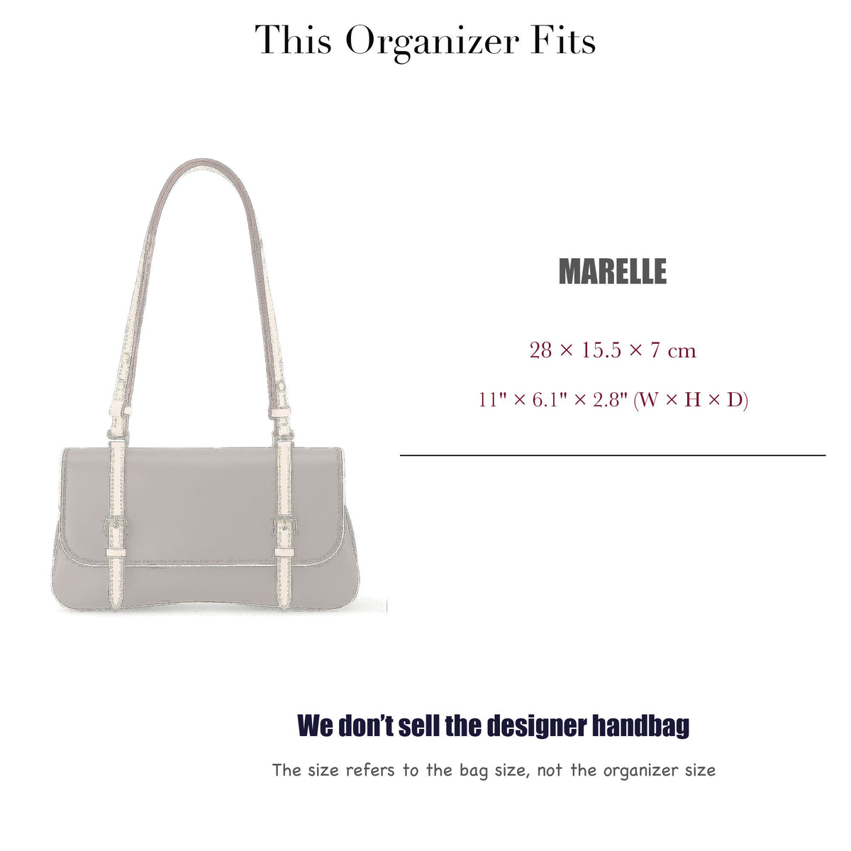 Bag Insert for (LV, Marelle) Organizer of Silk Fabric