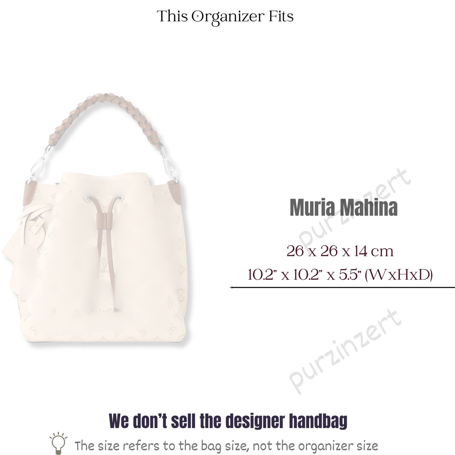 Bag Insert for (LV, Muria Mahina) Organizer of Felt Fabric