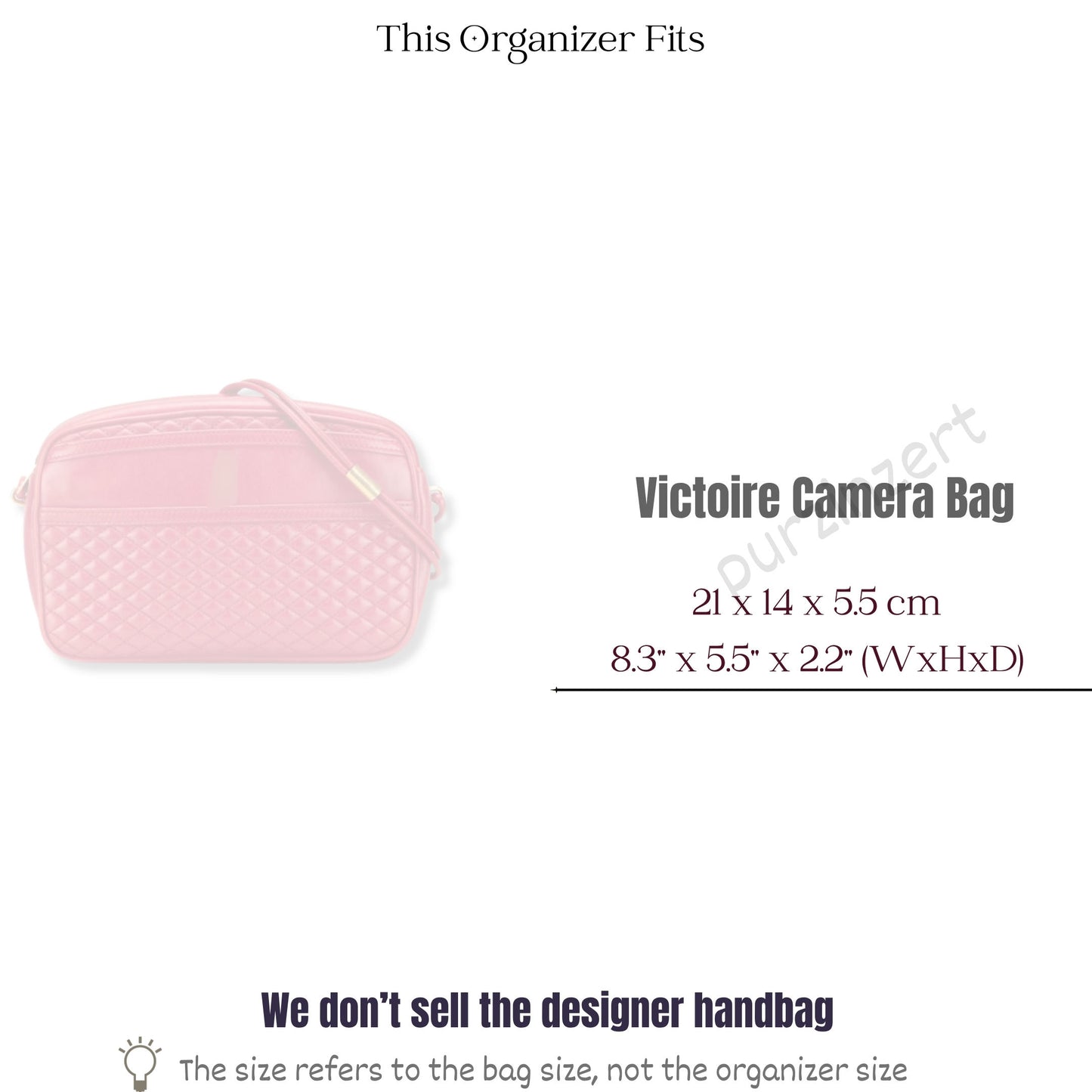Bag Insert for (LV, Victoire Camera Bag) Organizer of Felt Fabric