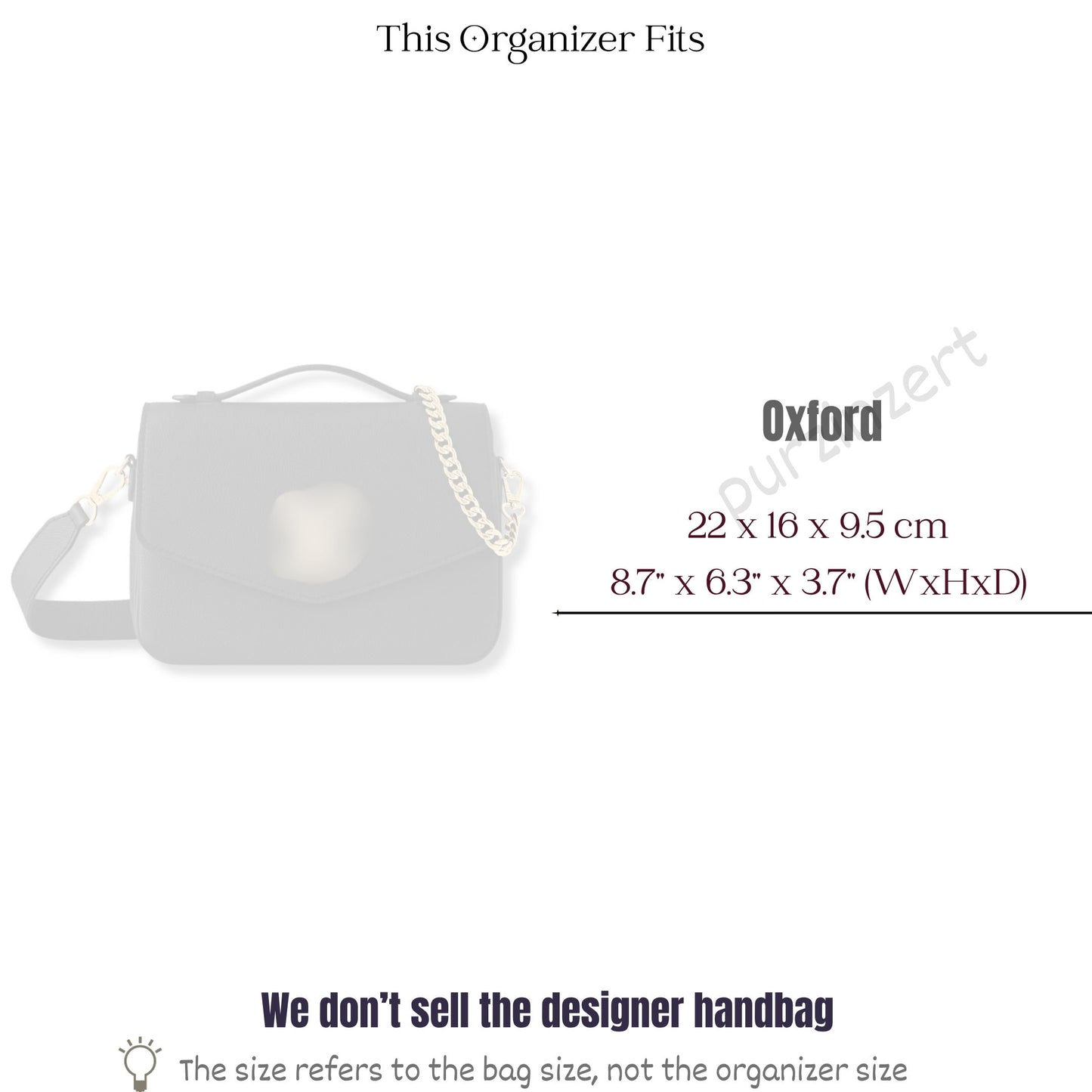 Bag Insert for (LV, Oxford) Organizer of Silk Fabric