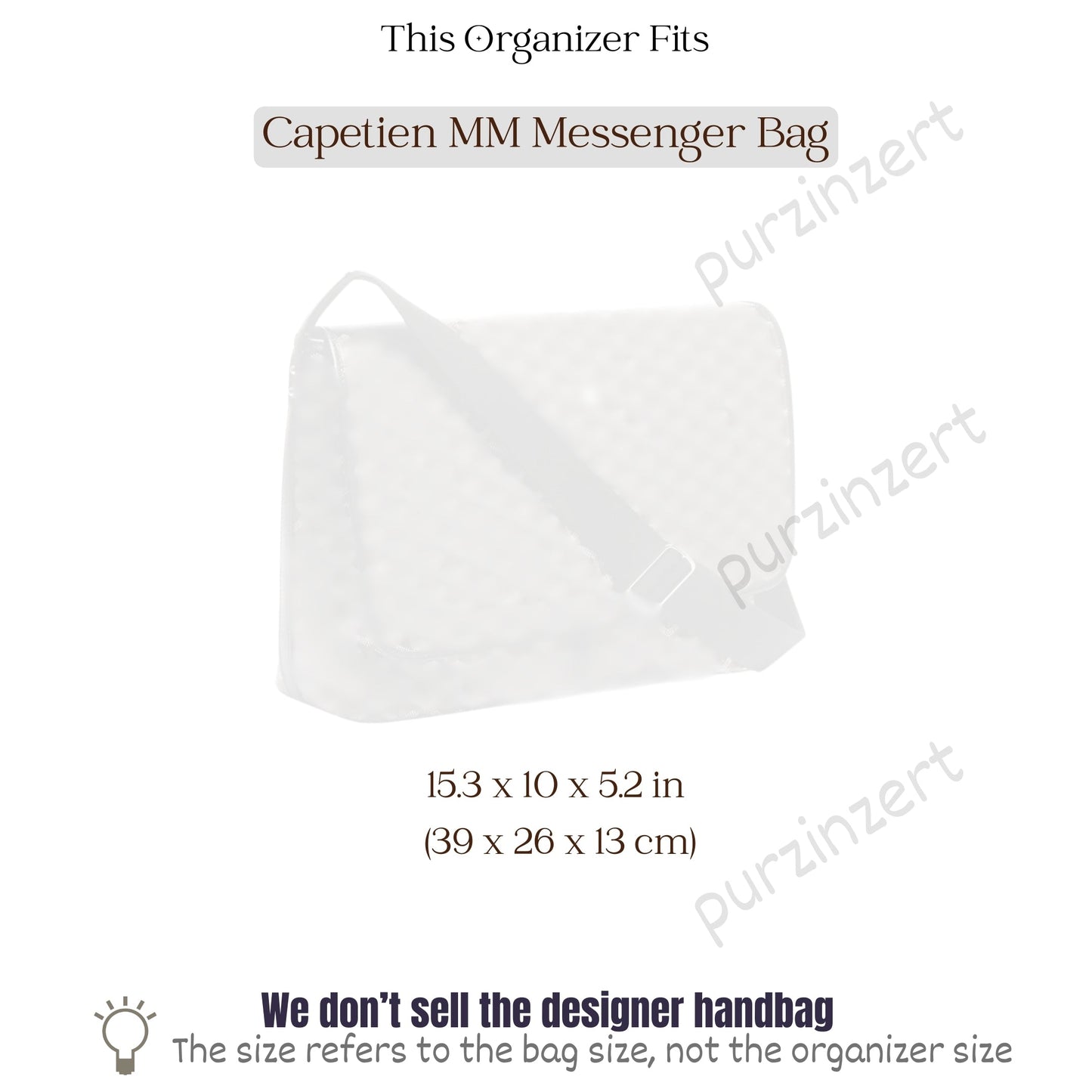 Bag Insert for (Goyard, Capetien MM Messenger) Organizer of Silk Fabric
