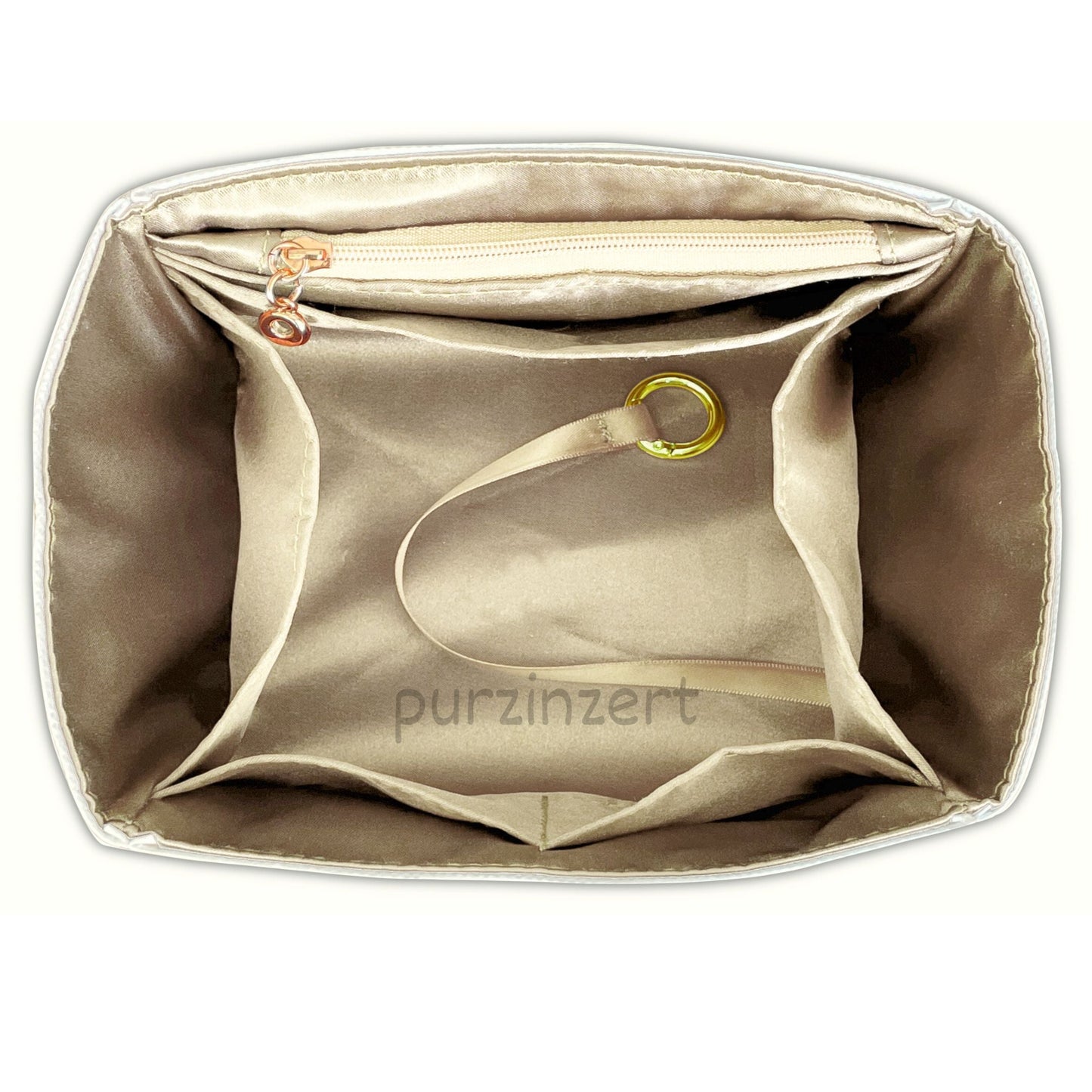 Bag Insert for (Hermes, Picotin 22 (MM)) Organizer of DupontPaper with Silk Interior