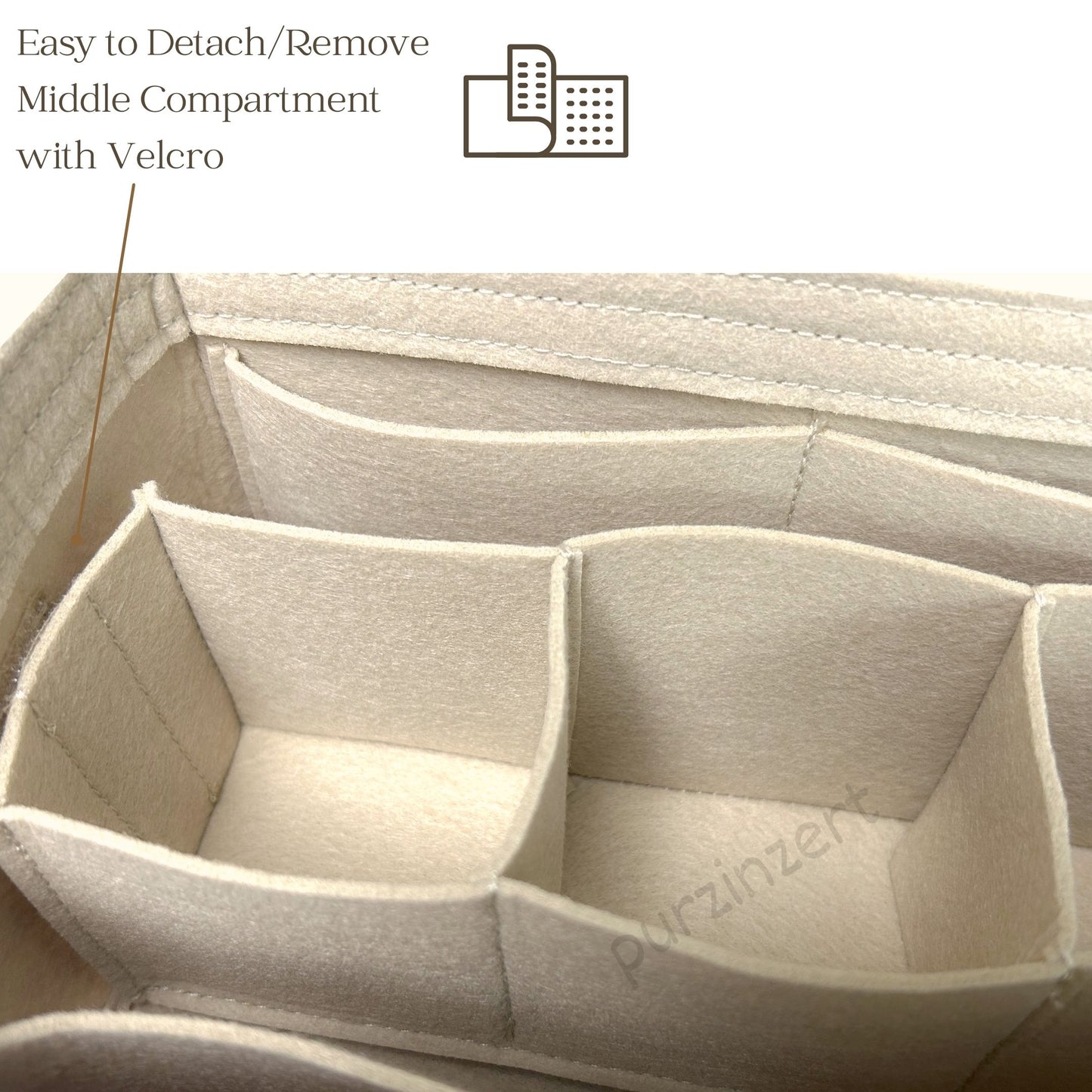 Bag Insert for (LV, Vanity PM) Organizer of Felt Fabric