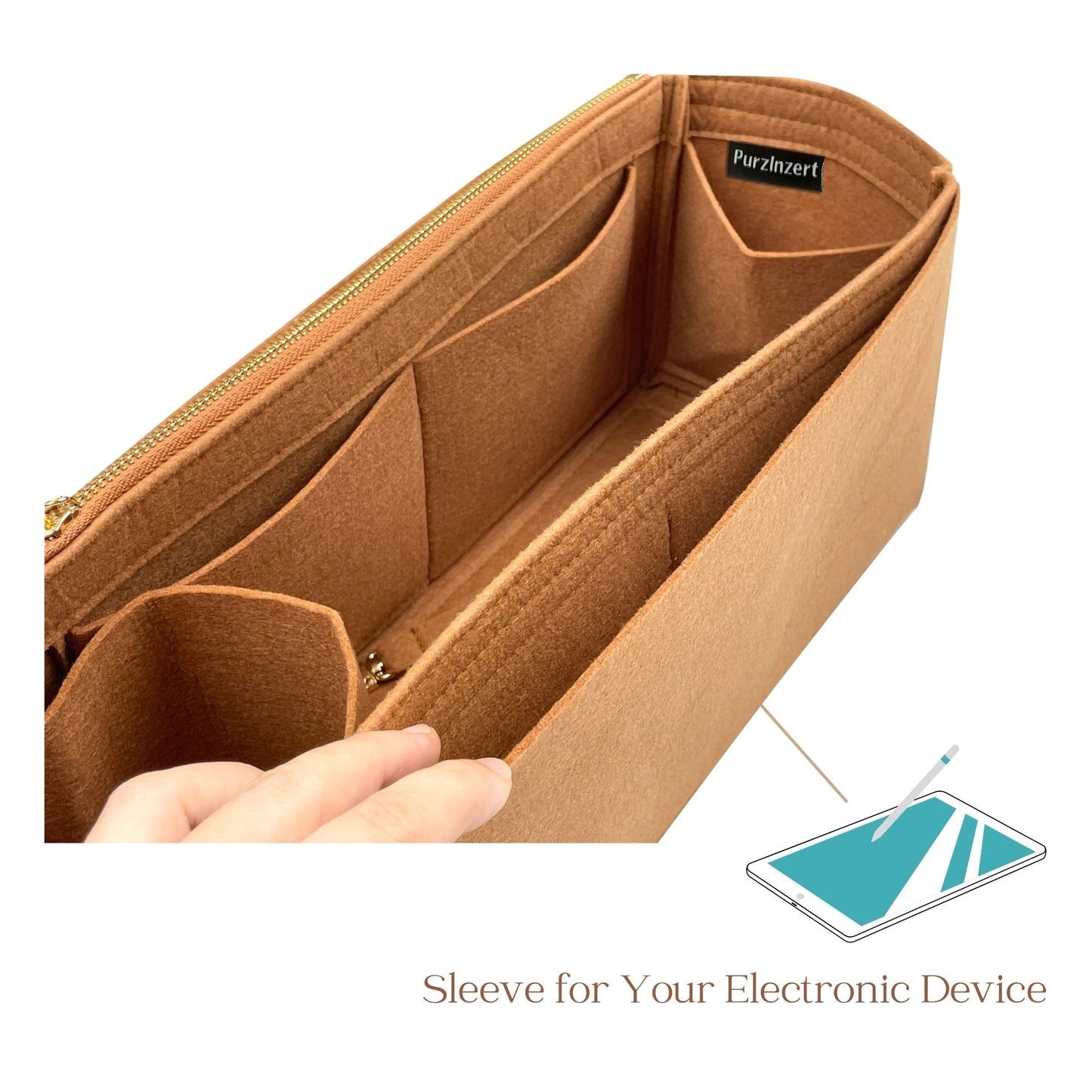 Bag Insert for (Balenciaga, Le City Medium) Organizer of Felt Fabric