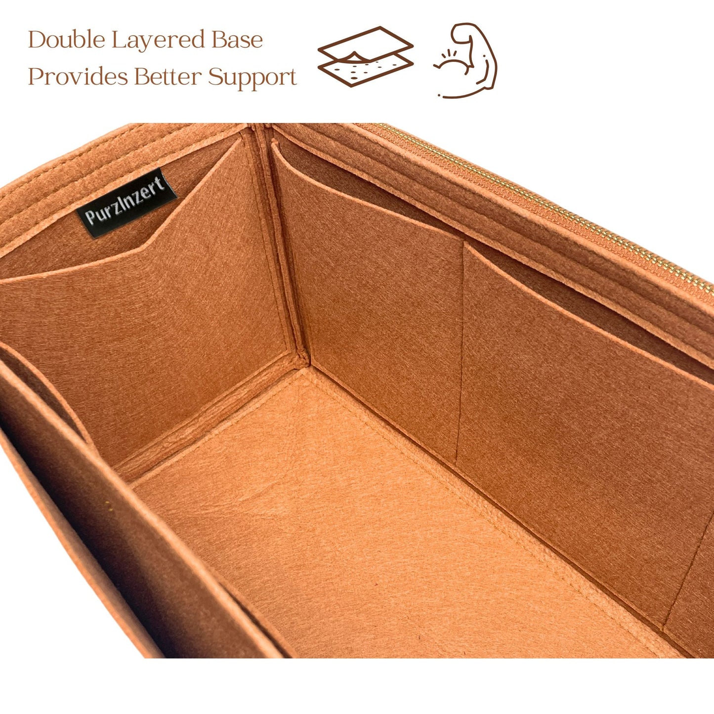 Bag Insert for (Chanel, Deauville Canvas Medium) Organizer of Felt Fabric