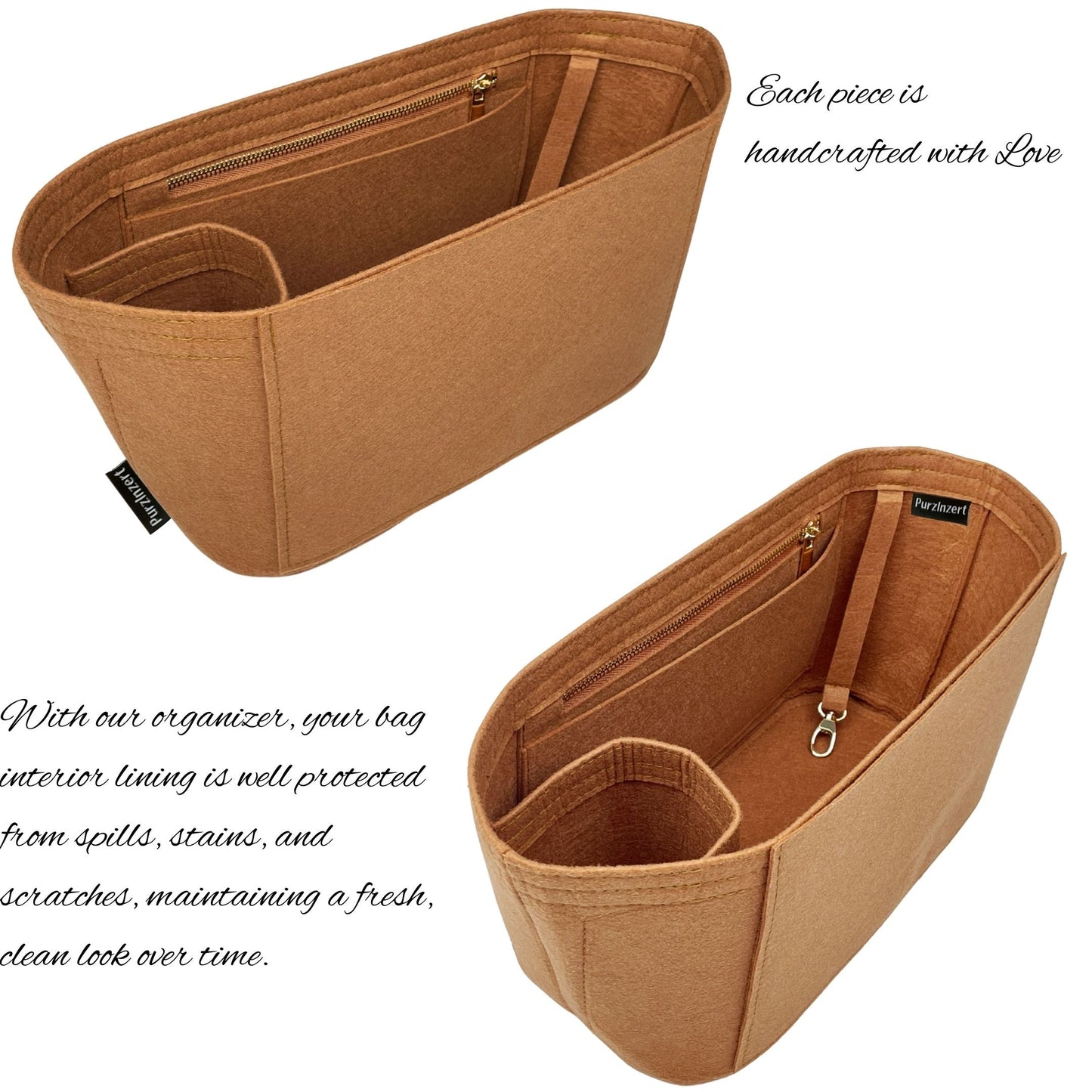Bag Insert for (Balenciaga, Bel Air Carry All Medium) Organizer of Felt Fabric