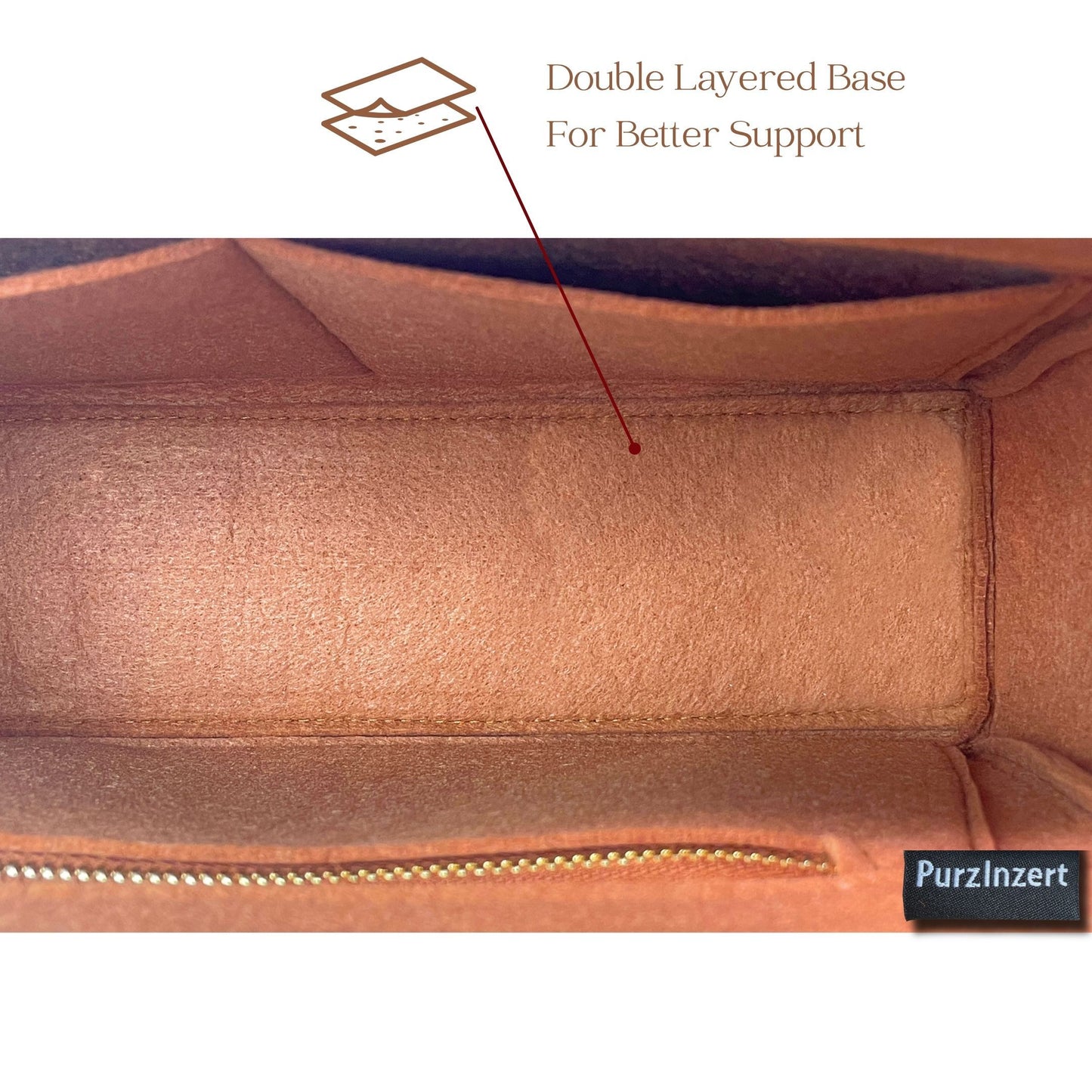 Bag Insert for (Chanel, Coco Small) Organizer of Felt Fabric