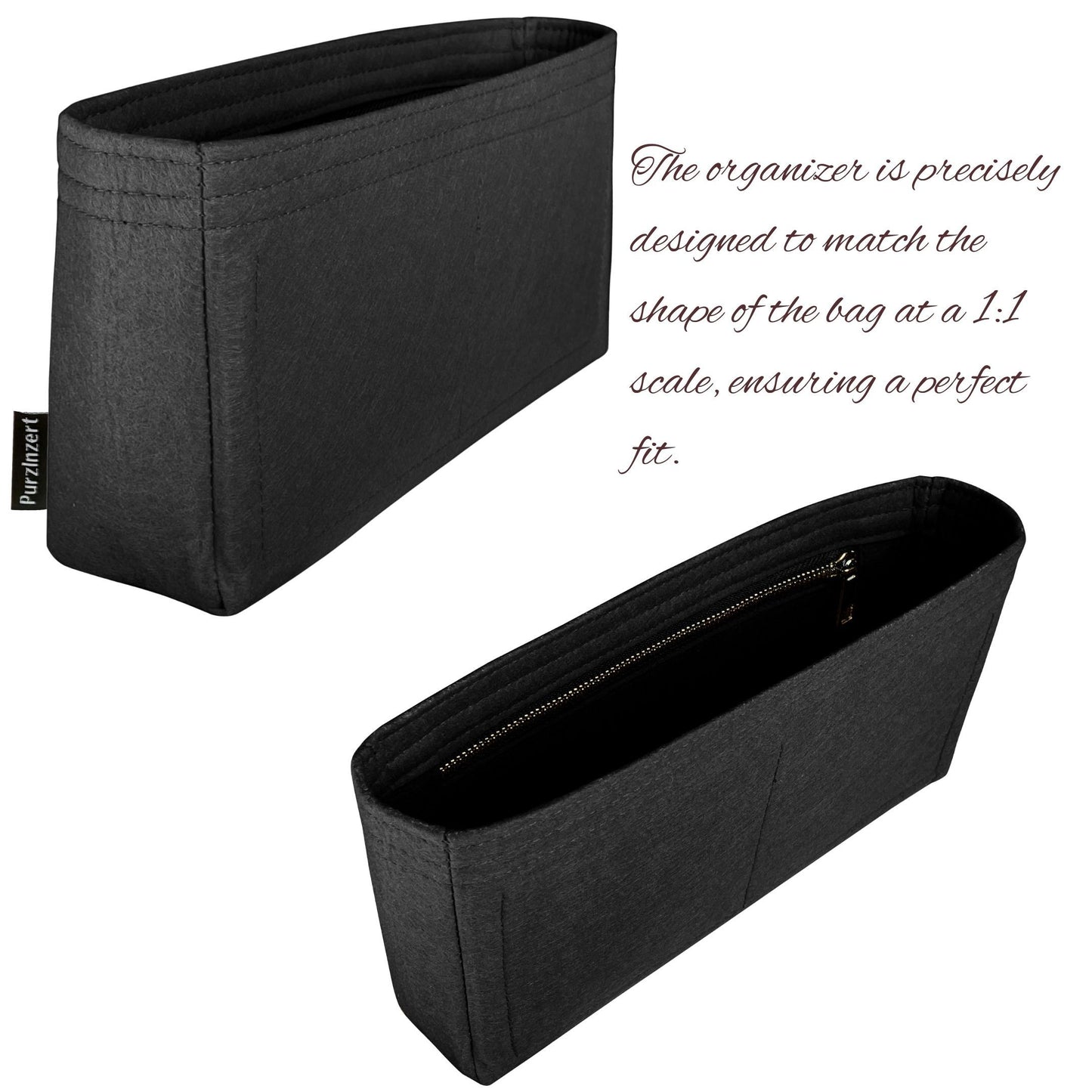 Bag Insert for (Hermes, Geta Bag) Organizer of Felt Fabric