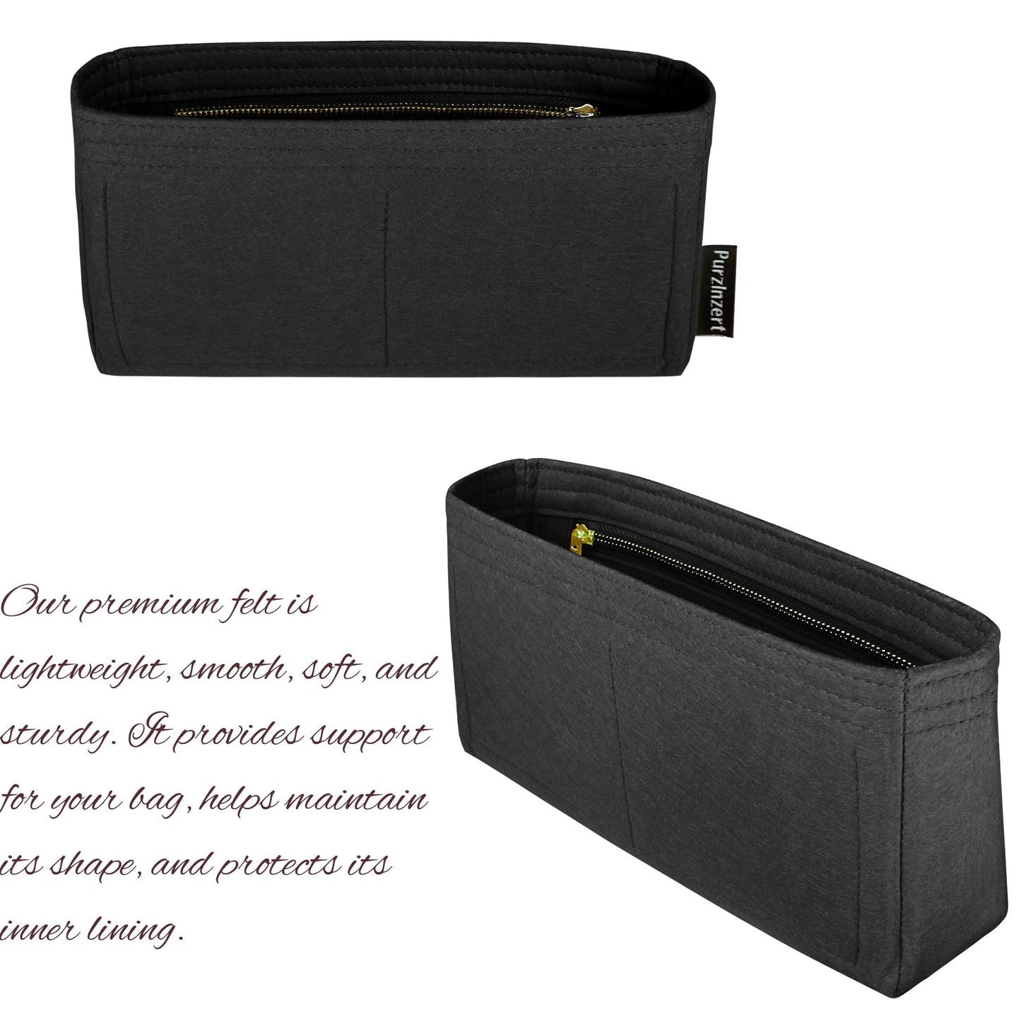 Bag Insert for (Chanel, Maxi Classic Flap) Organizer of Felt Fabric