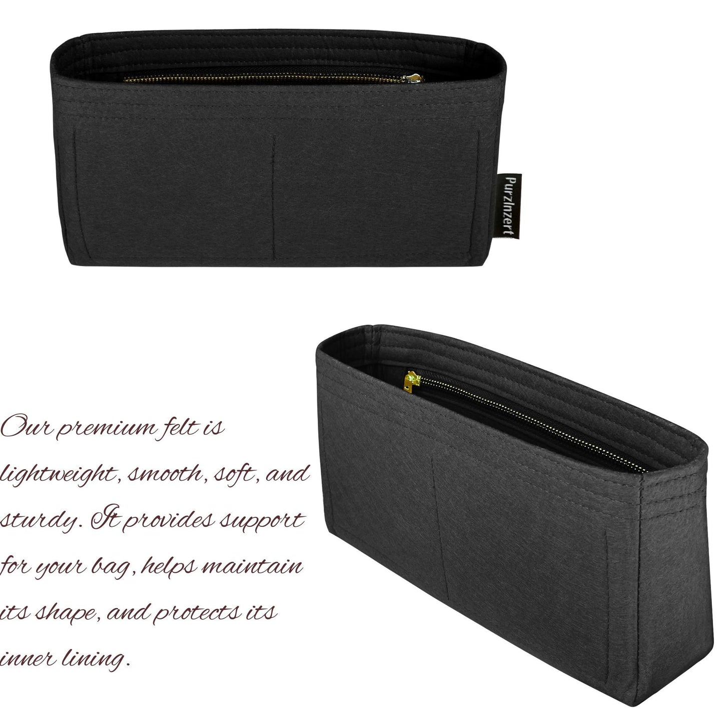 Bag Insert for (Hermes, Geta Bag) Organizer of Felt Fabric