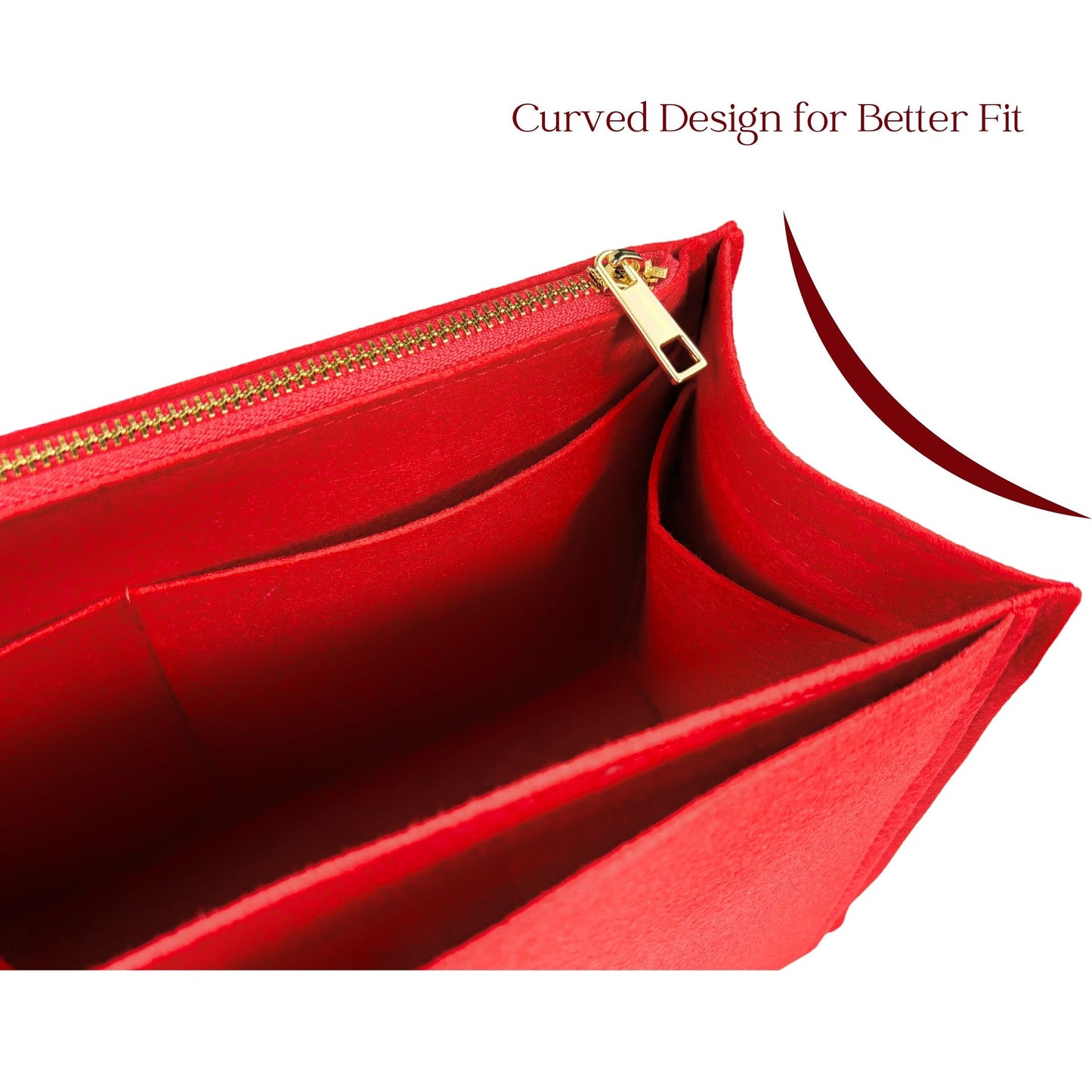 Bag Insert for (Bally, Easy Bally Tote) Organizer of Felt Fabric