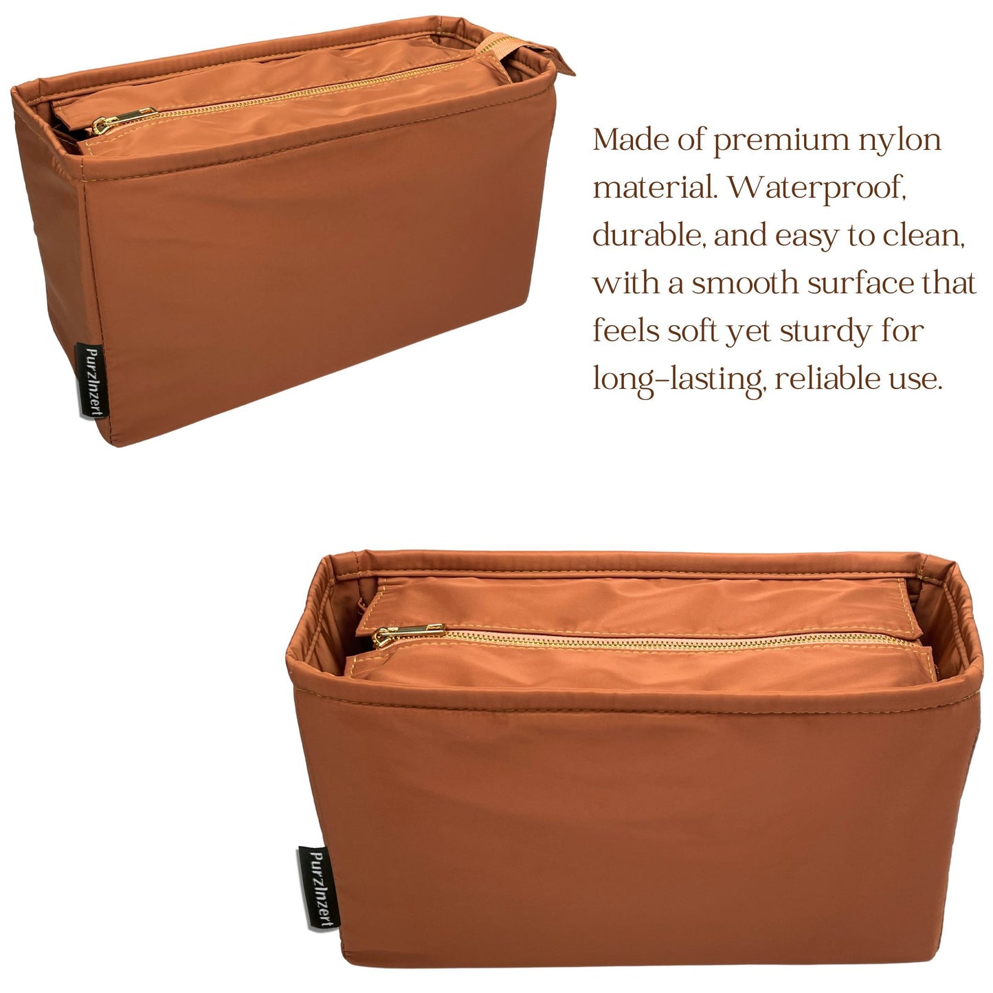 Bag Insert for (Chloe, Large Woody Tote) Organizer of Nylon Fabric