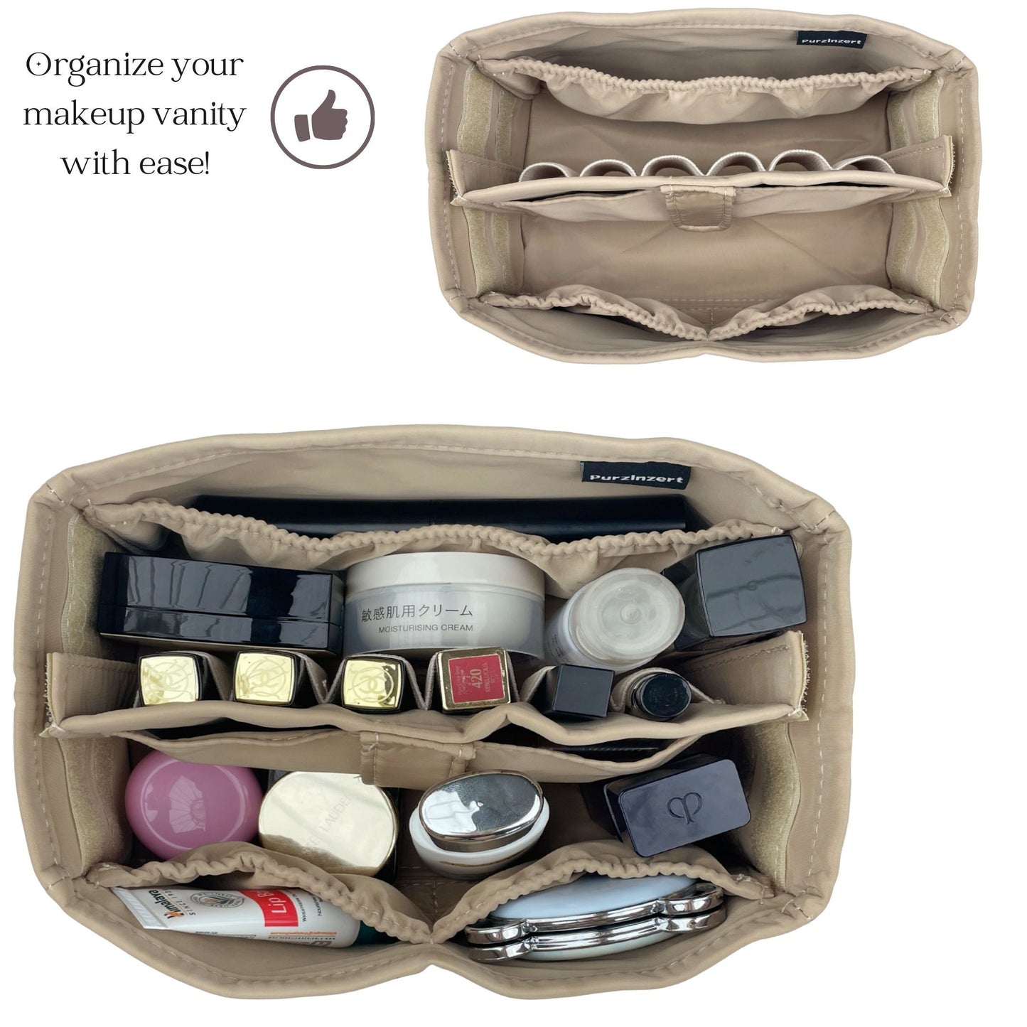 Bag Insert for (Celine, SQUARE VANITY CASE) Organizer of Nylon Fabric