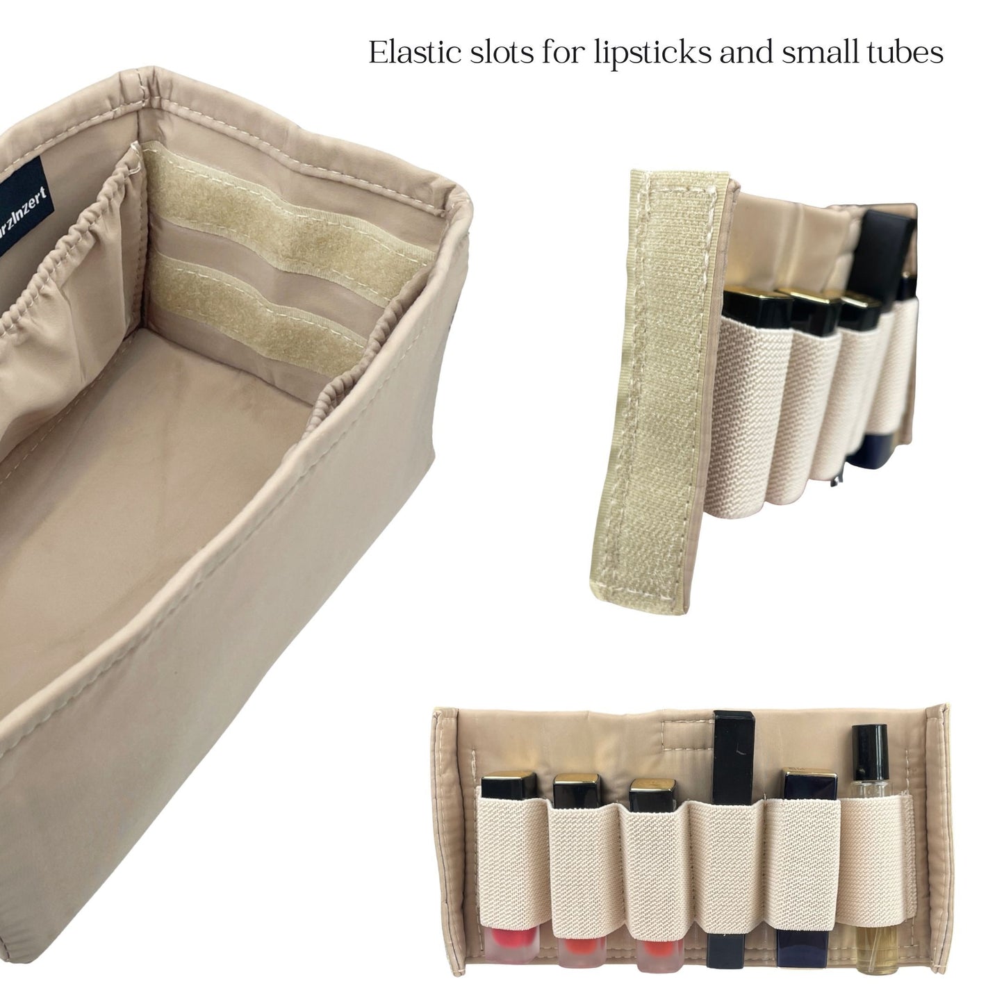 Bag Insert for (Celine, SQUARE VANITY CASE) Organizer of Nylon Fabric