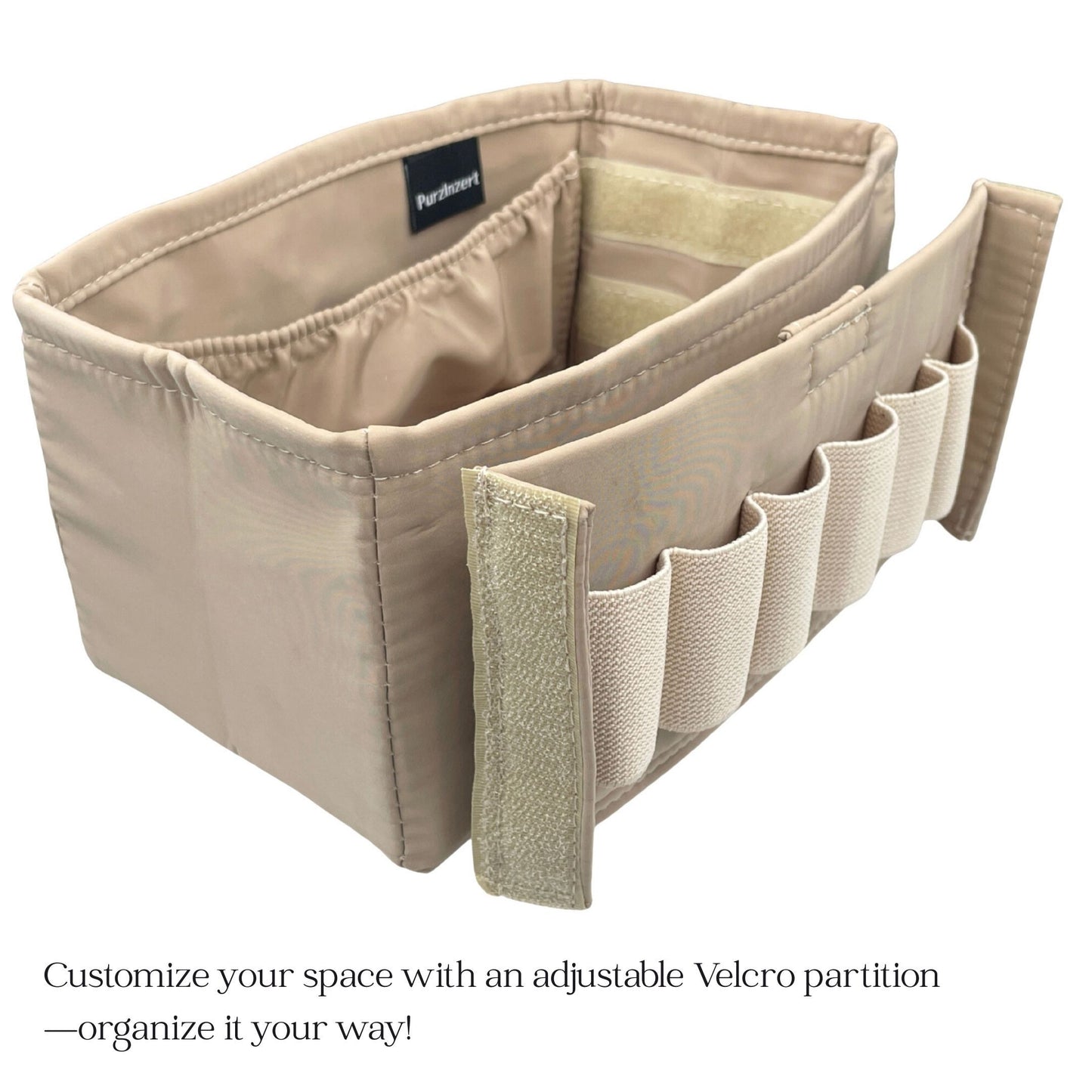 Bag Insert for (Celine, SQUARE VANITY CASE) Organizer of Nylon Fabric