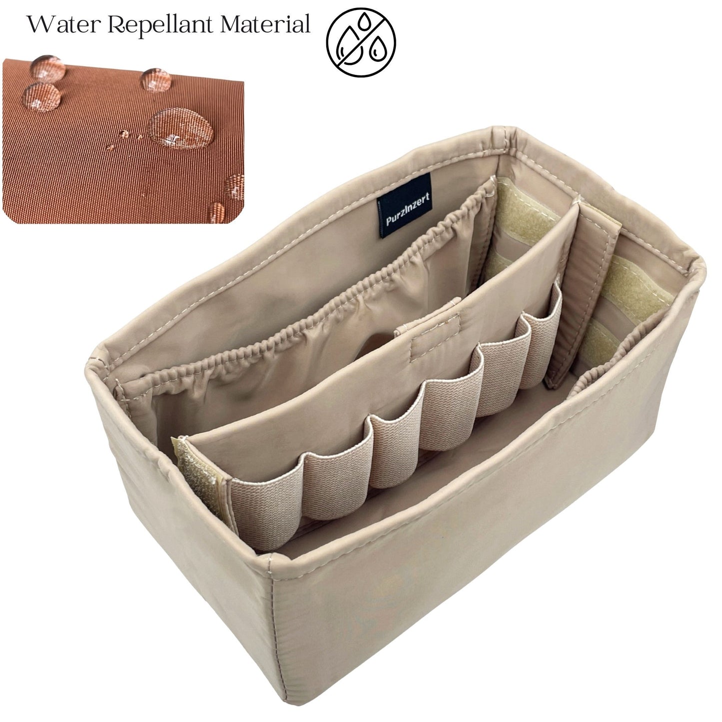 Bag Insert for (Celine, SQUARE VANITY CASE) Organizer of Nylon Fabric