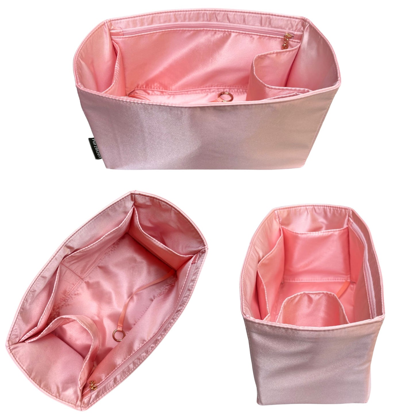 Bag Insert for (Bally, Easy Bally Tote) Organizer of Silk Fabric