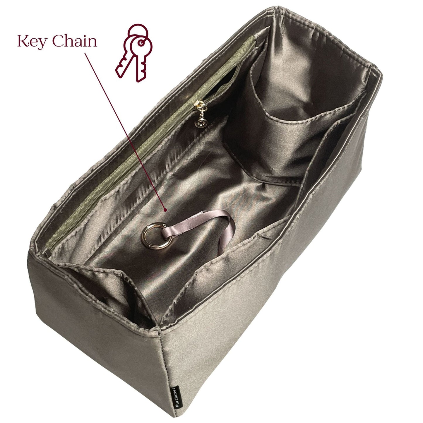 Bag Insert for (Balenciaga, Bel Air Hobo Bag Small) Organizer of Silk Fabric