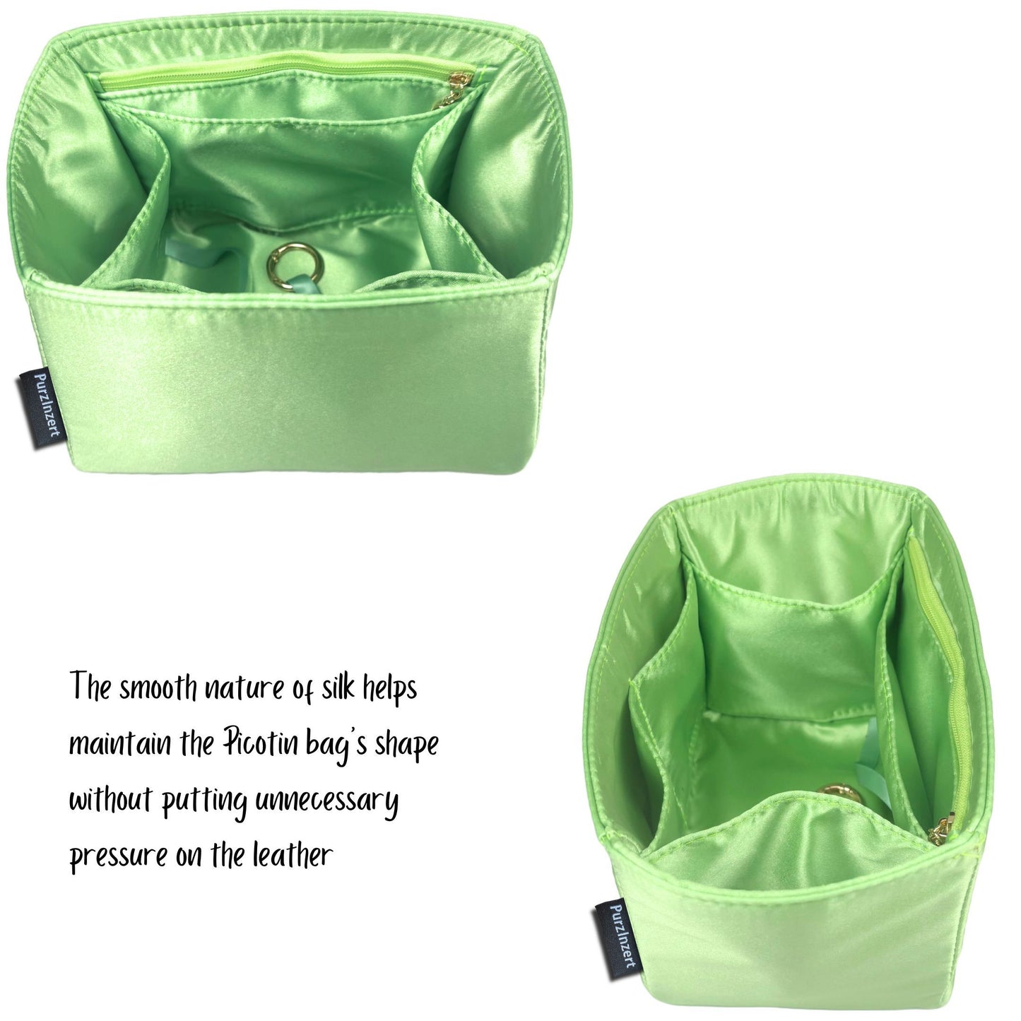 Bag Insert for (Hermes, In-the-Loop 23) Organizer of Silk Fabric