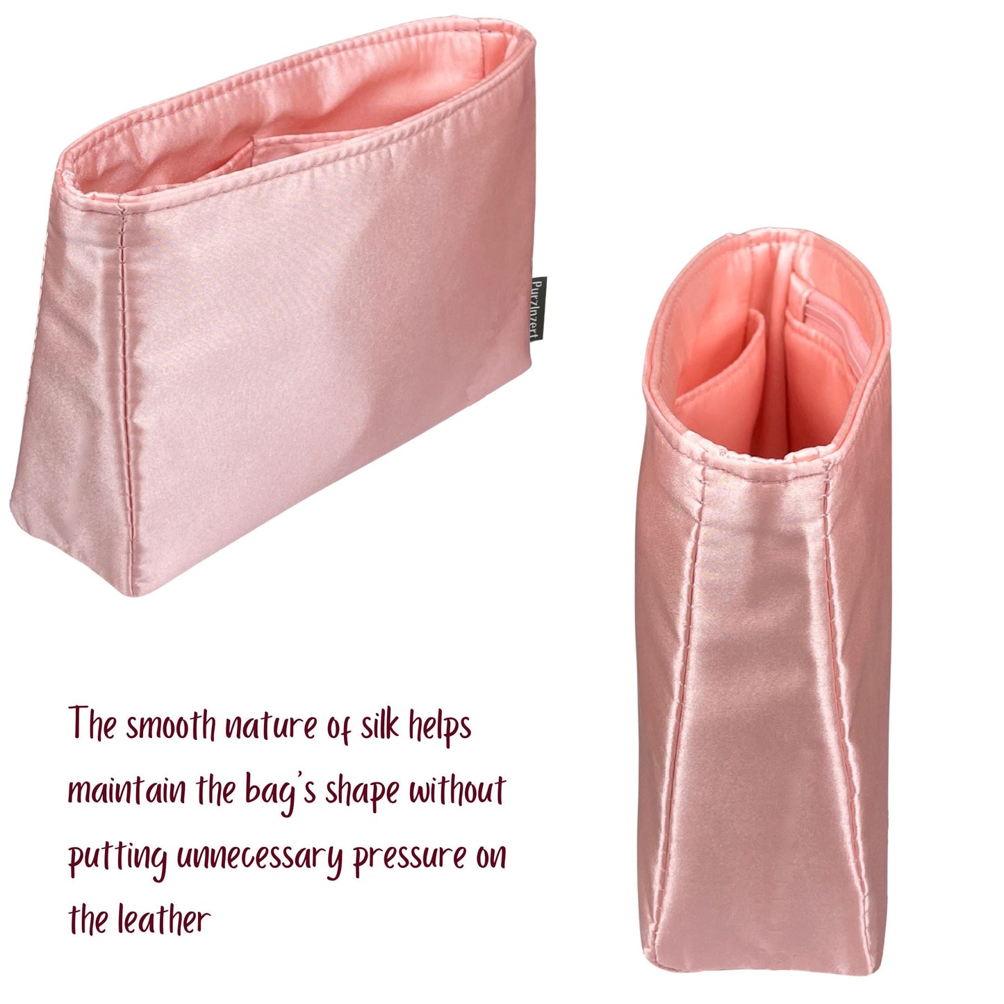 Bag Insert for (Bottega Veneta, Bang Bang Vanity Case) Organizer of Silk Fabric