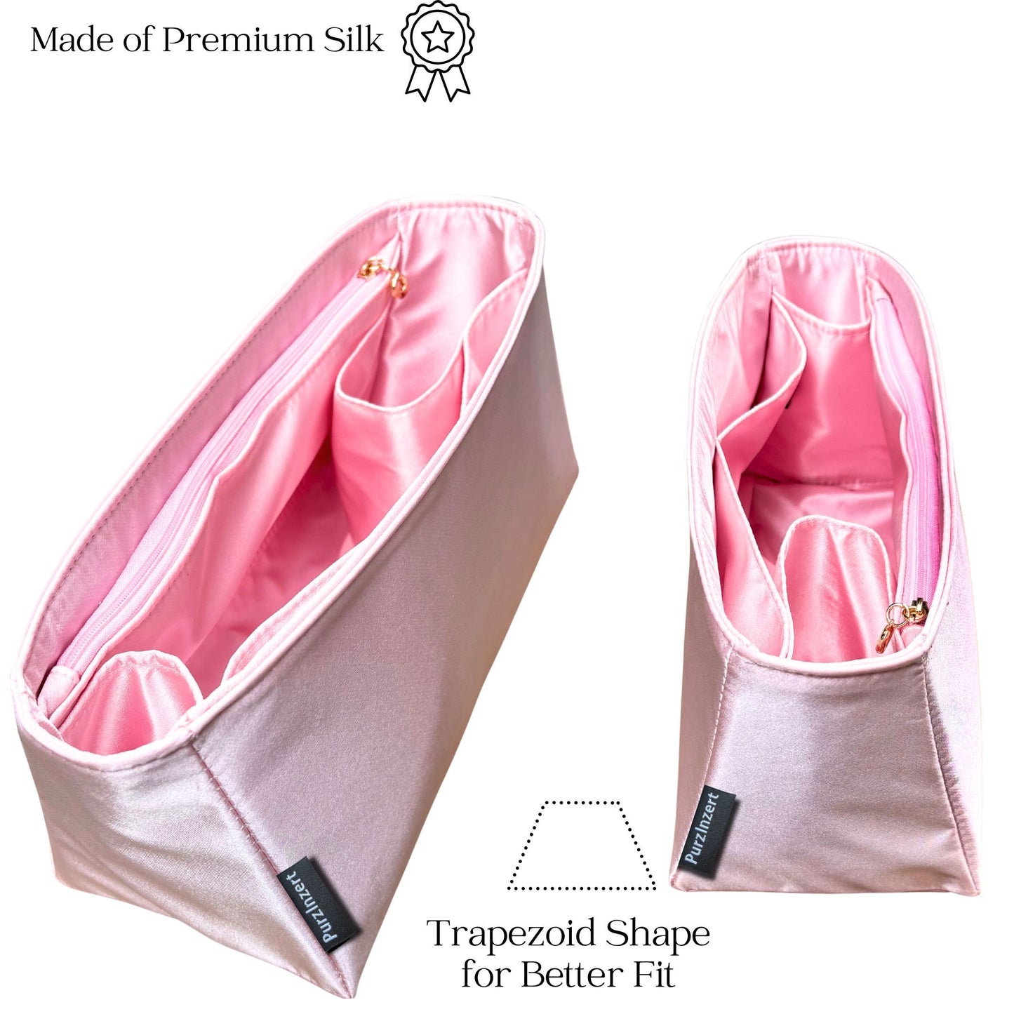 Bag Insert for (LV, Evora MM (Medium)) Organizer of Silk Fabric