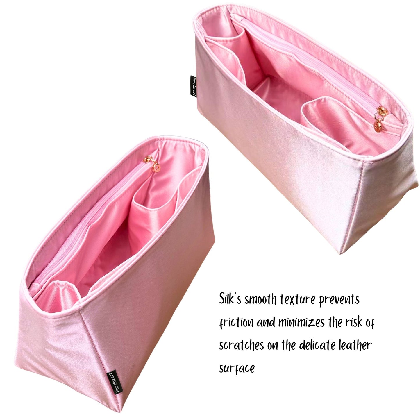 Bag Insert for (Bottega Veneta, Parachute Large) Organizer of Silk Fabric