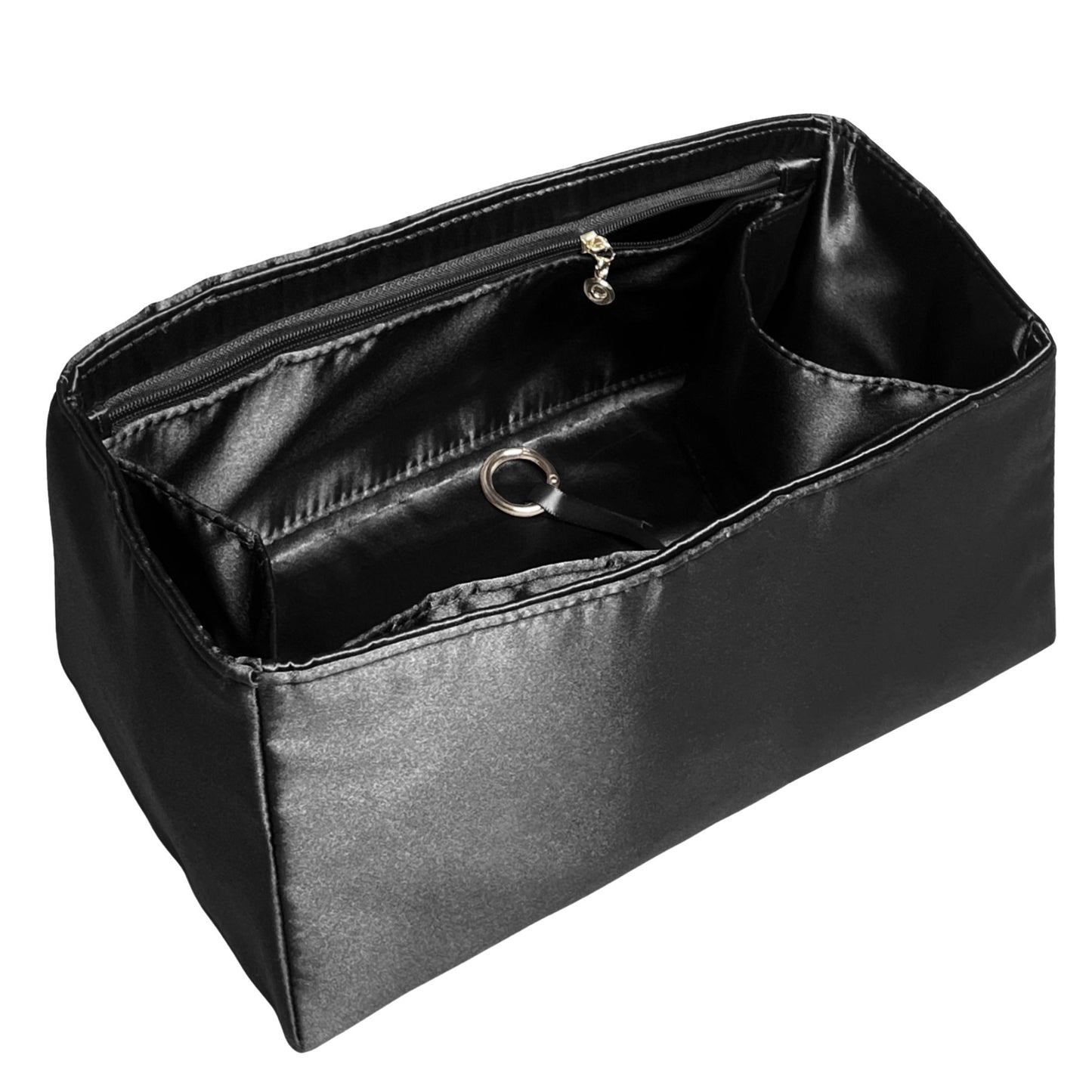 Bag Insert for (The Row, Soft Margaux 15 Bag in Leather) Organizer of Silk Fabric