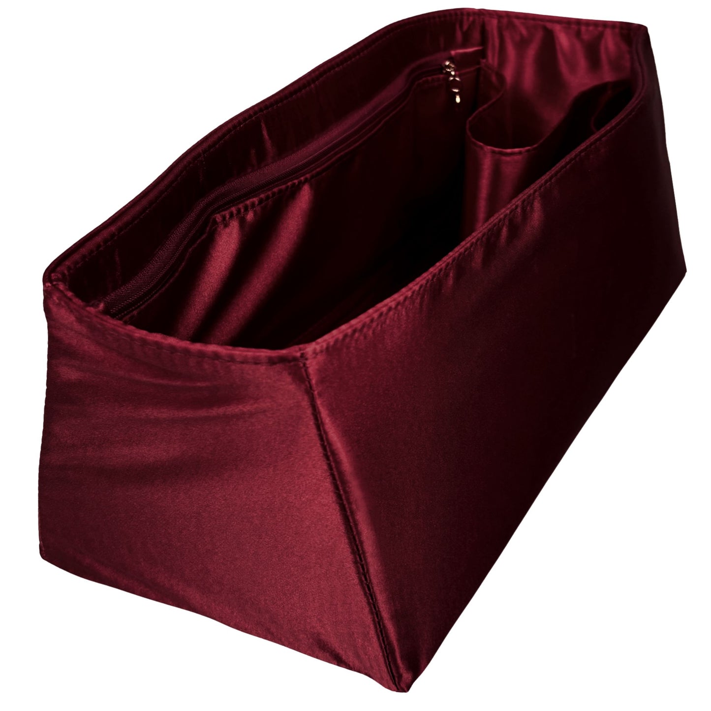 Bag Insert for (The Row, Soft Margaux 15 Bag in Leather) Organizer of Silk Fabric