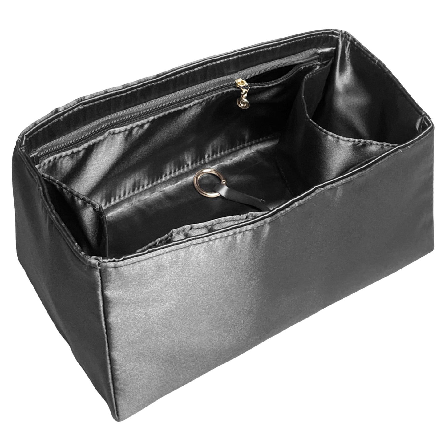 Bag Insert for (The Row, Soft Margaux 15 Bag in Leather) Organizer of Silk Fabric