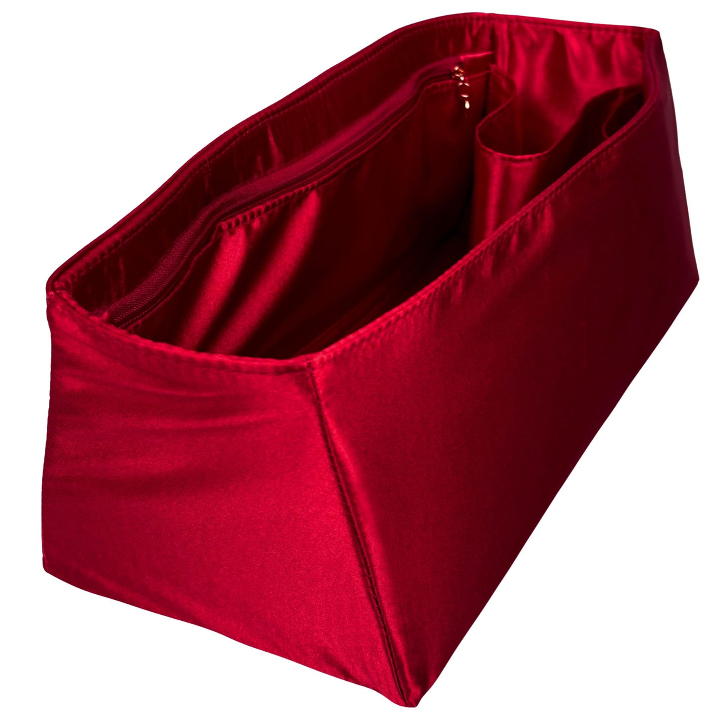 Bag Insert for (The Row, Soft Margaux 15 Bag in Leather) Organizer of Silk Fabric