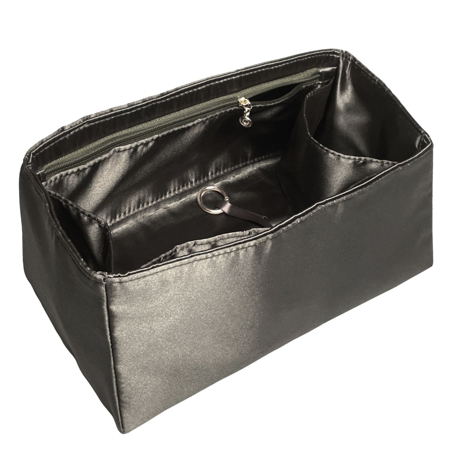 Bag Insert for (The Row, Soft Margaux 15 Bag in Leather) Organizer of Silk Fabric