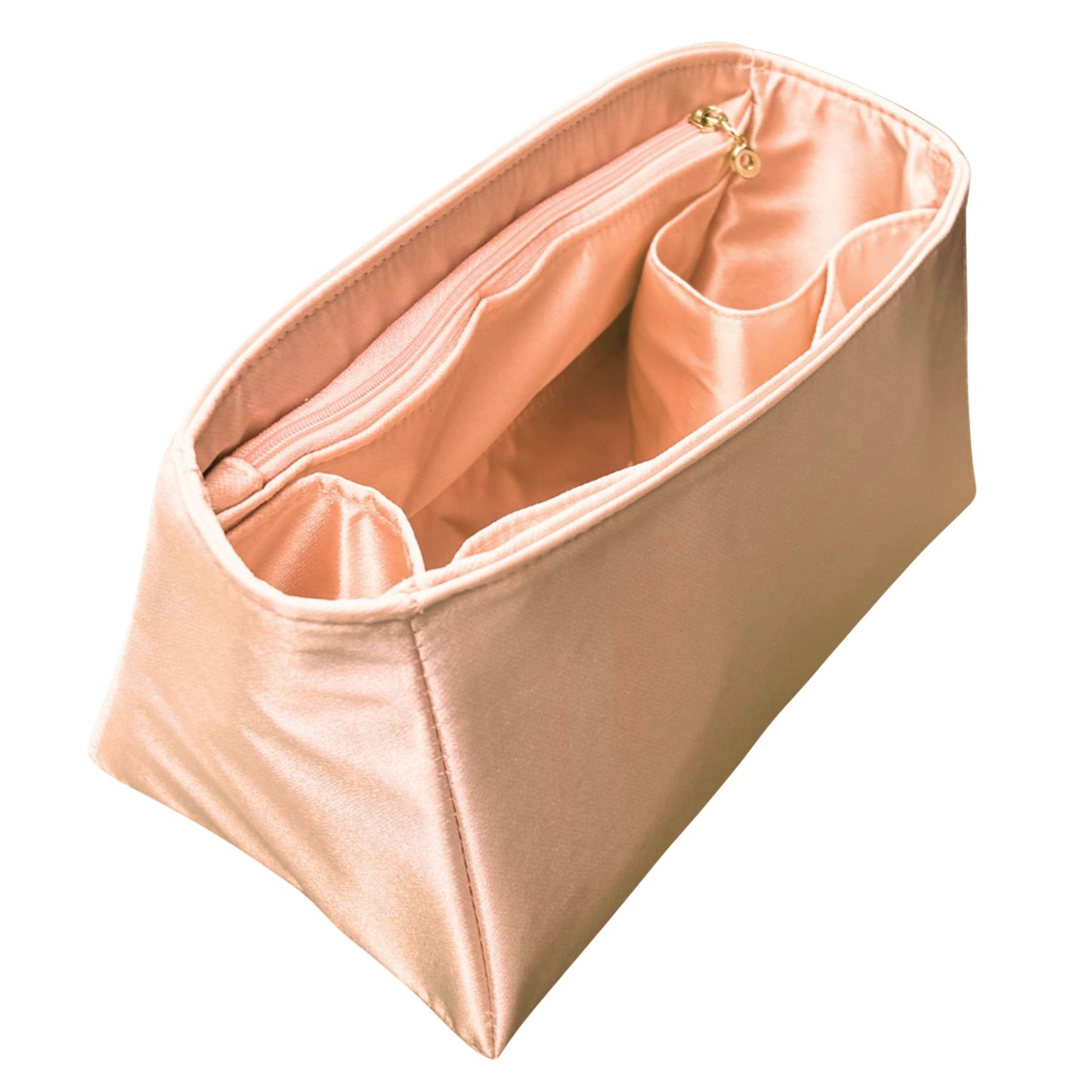 Bag Insert for (The Row, Soft Margaux 15 Bag in Leather) Organizer of Silk Fabric
