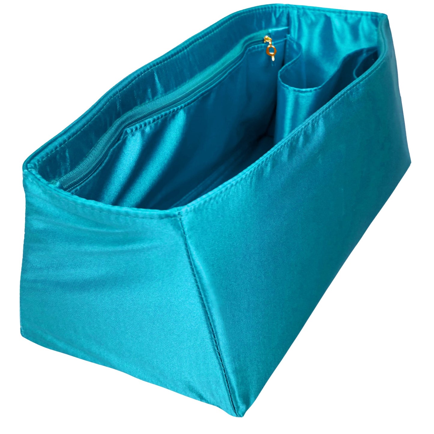 Bag Insert for (The Row, Soft Margaux 15 Bag in Leather) Organizer of Silk Fabric