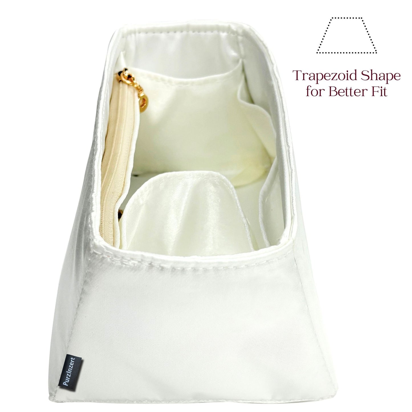 Bag Insert for (DeMellier, The Midi Hudson) Organizer of Silk Fabric