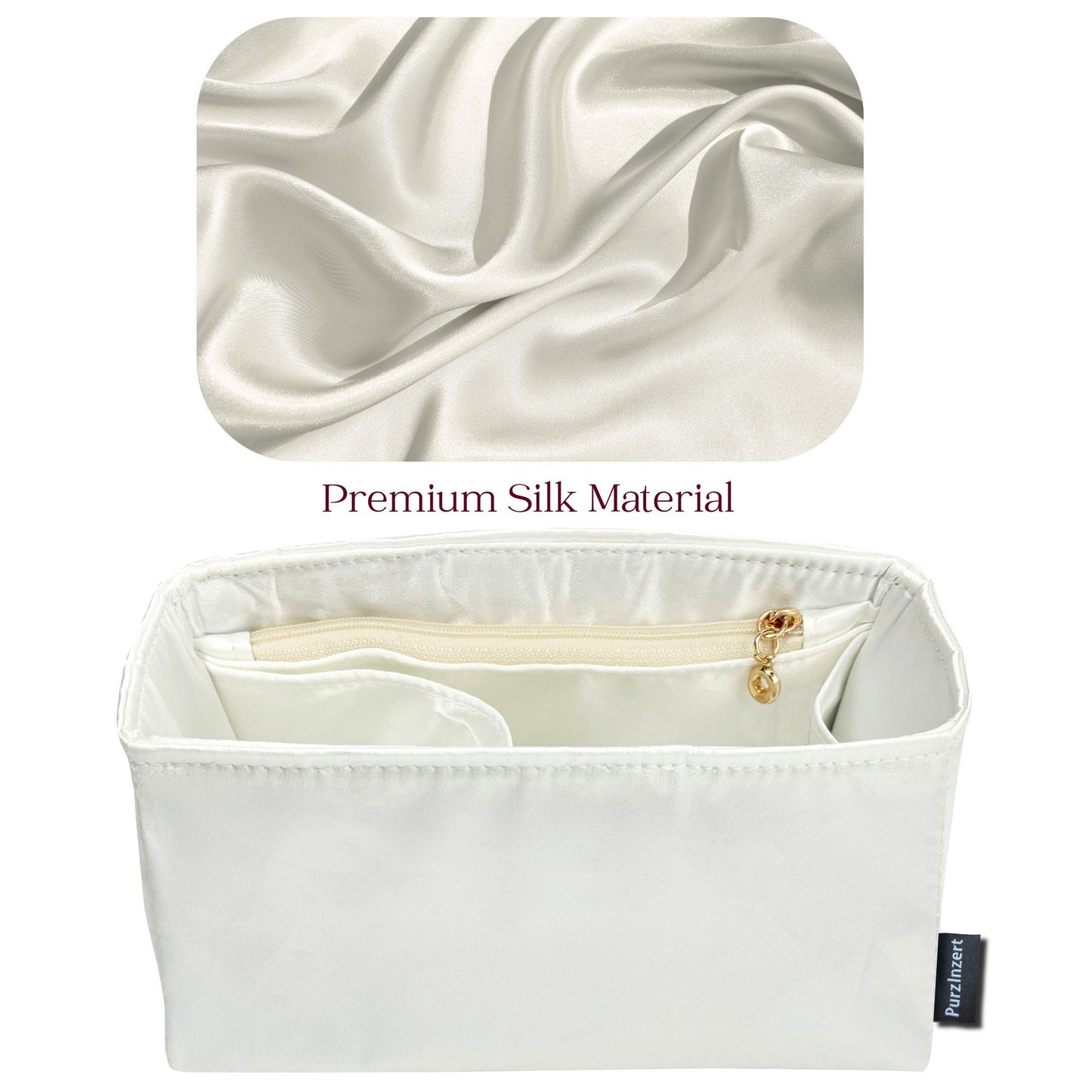 Bag Insert for (Coach, Soft Empire Carryall 21) Organizer of Silk Fabric