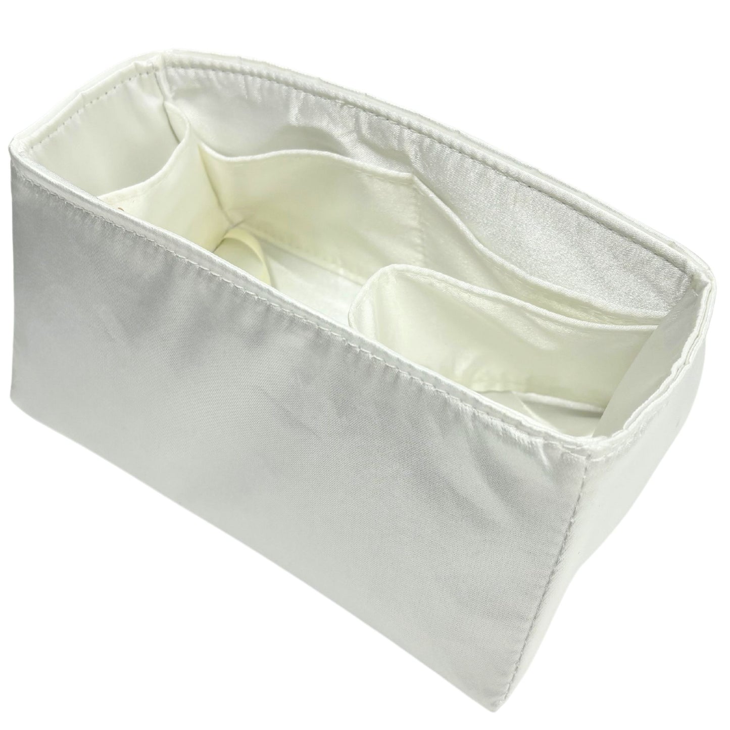 Bag Insert for (The Row, Soft Margaux 15 Bag in Leather) Organizer of Silk Fabric